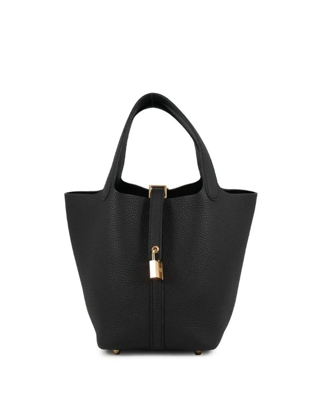 Hermes Handbag Picotin Lock PM Black Gold Taurillon Clemence Tote